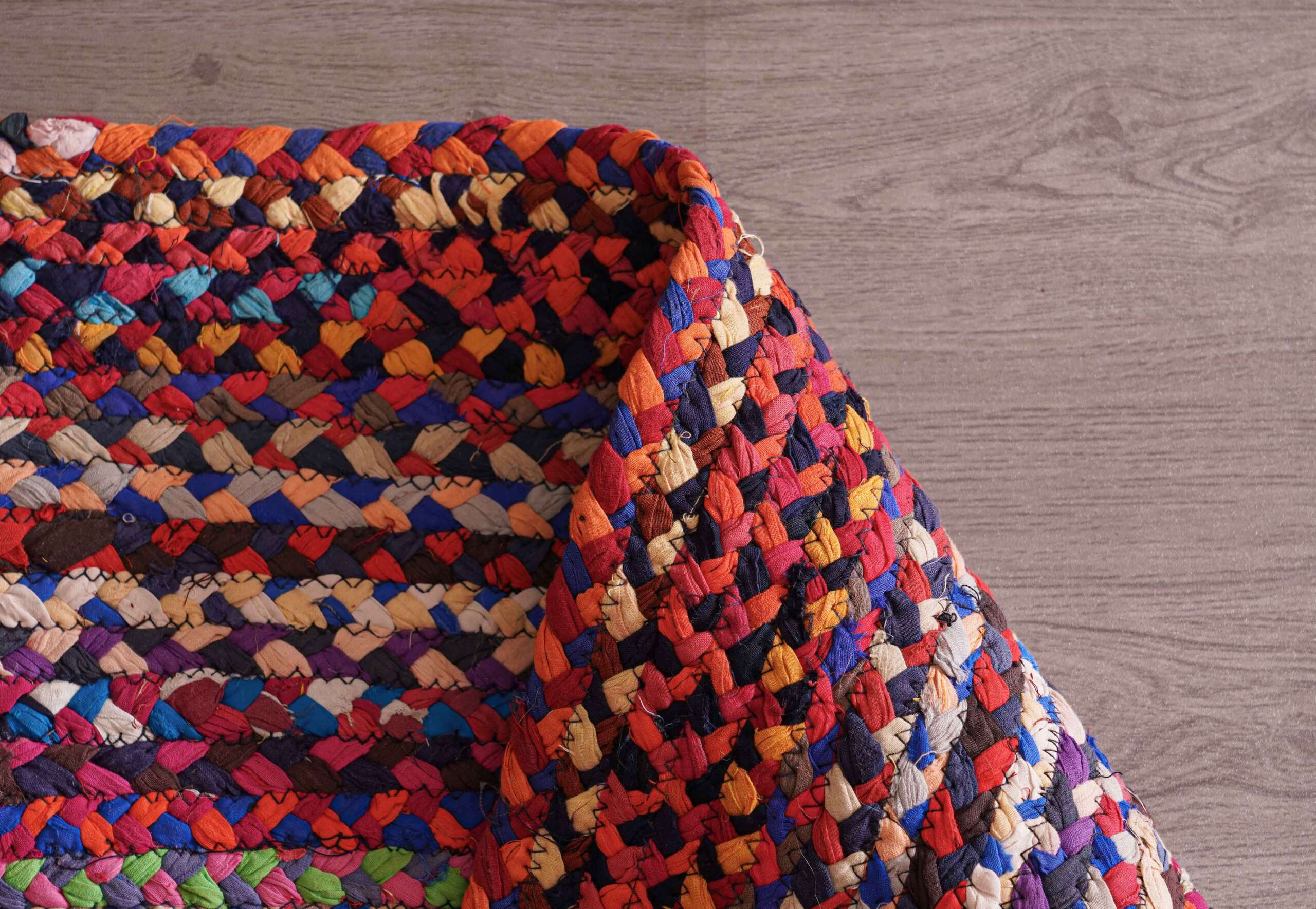 Everyday Cotton Floor Rug Clean Grid Design Modern Style