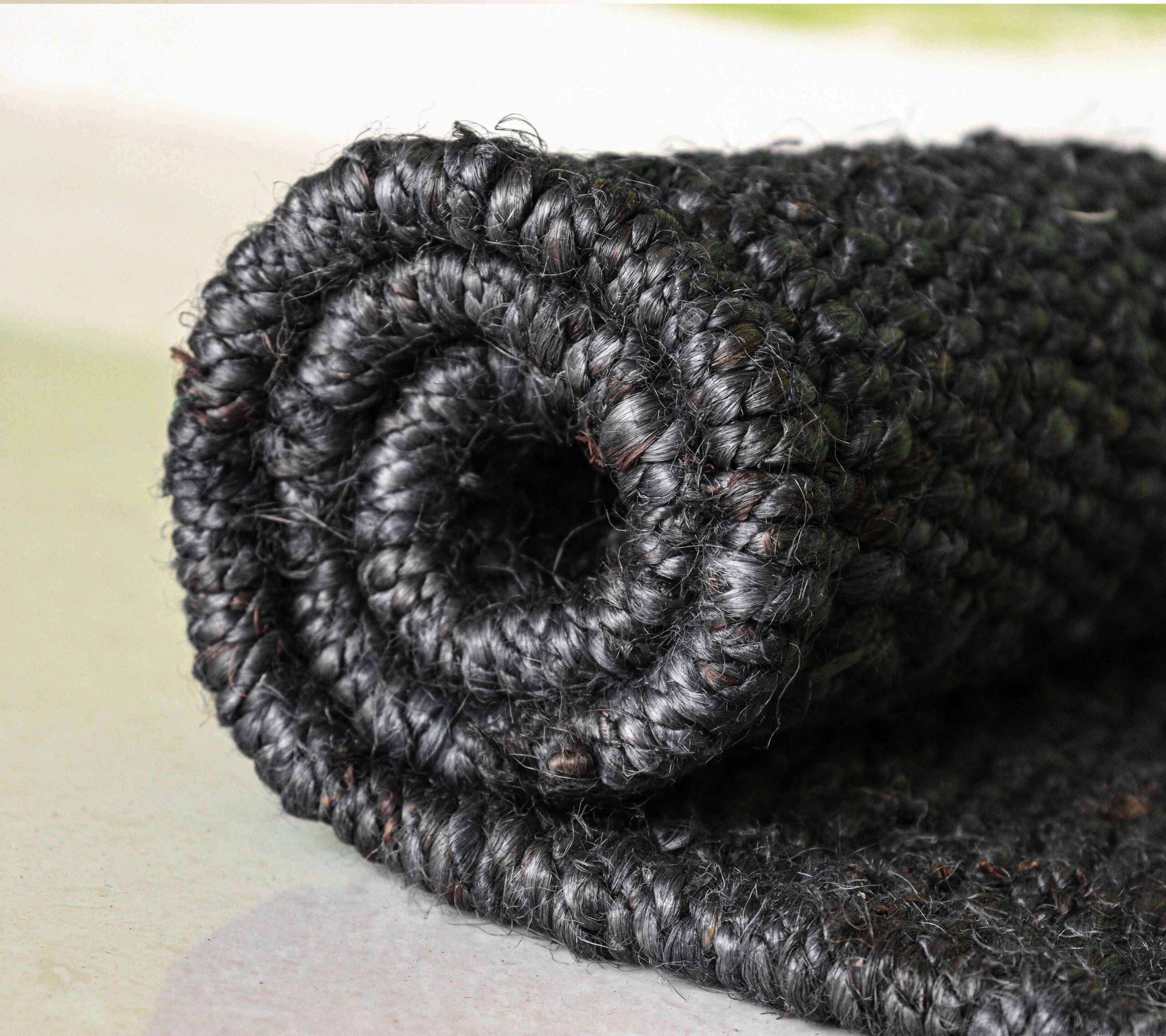 Estate Contrast Border Jute Area Rug Classic Frame Designs